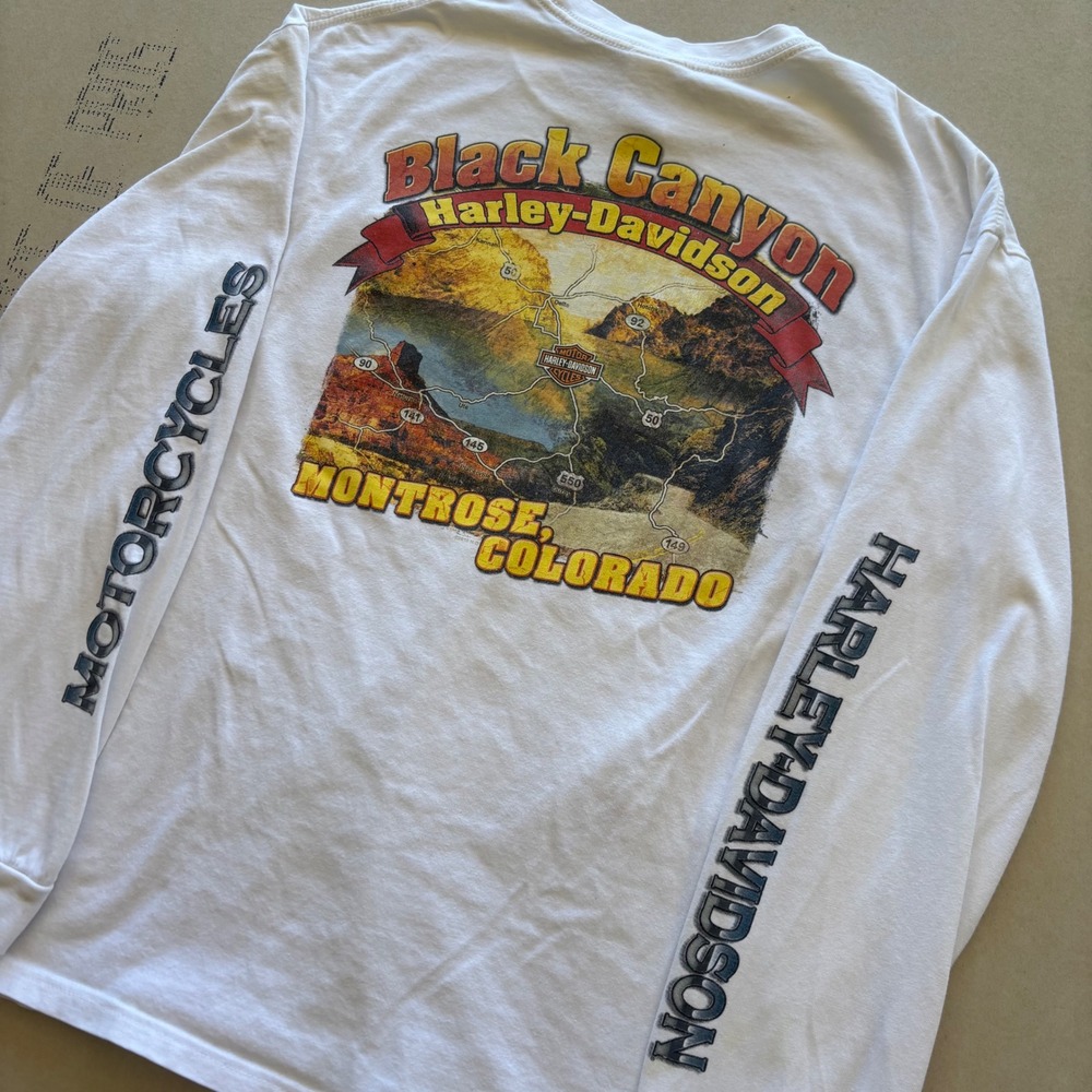 Y2K Harley-Davidson Long‎ Sleeve Crazy Sleeve Hits